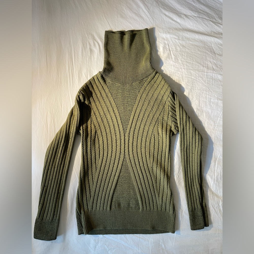 Missguided olive green sweater turtleneck